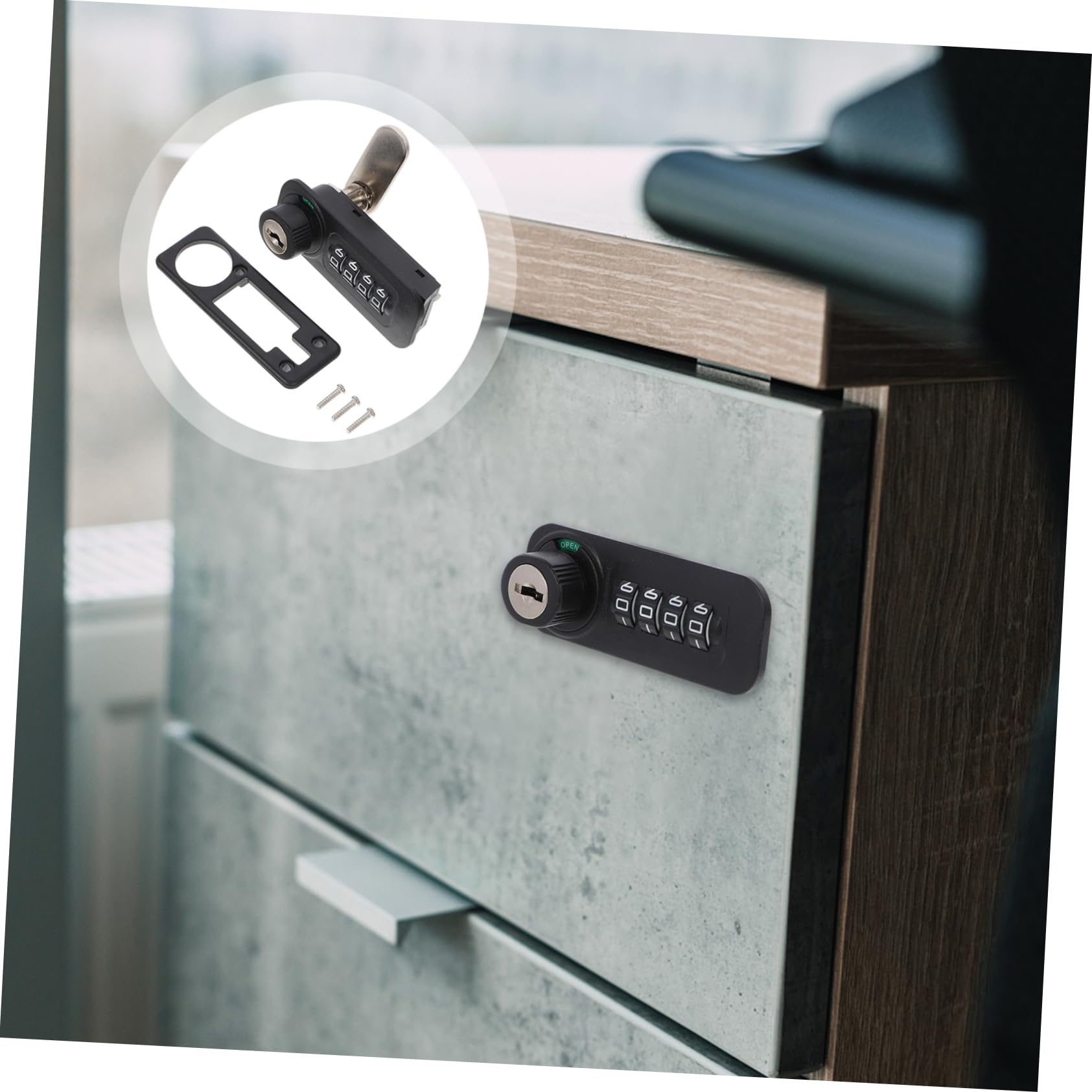 VILLCASE 3 pezzi Serratura Combinazione per Armadi con Lato Sinistro Resistente Protezione Armadietti e Mobili Ufficio