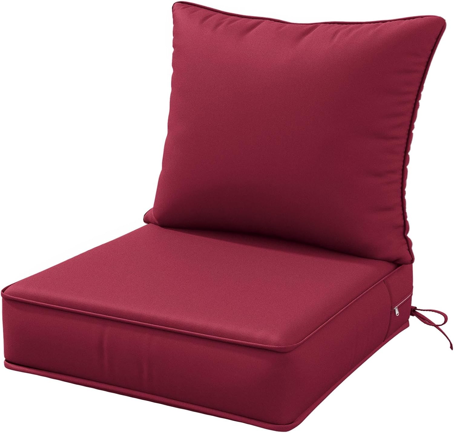 Outdoor Patio Chair Cushions Set 22 L X 22 W X 4 H Waterproof & Fade Resistant Deep Seat and Back Cushions with Removable Covers Outdoor Seat Cushion Set for Chairs and Sofas