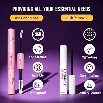 Wispy Individual Cluster Lashes 168Pcs Natural Eyelashes KIT CC Curl Eyelash Extensions 8-18mm Mixed Thin Band Waterproof with Lash Bond and Seal & Remover DIY at Home
