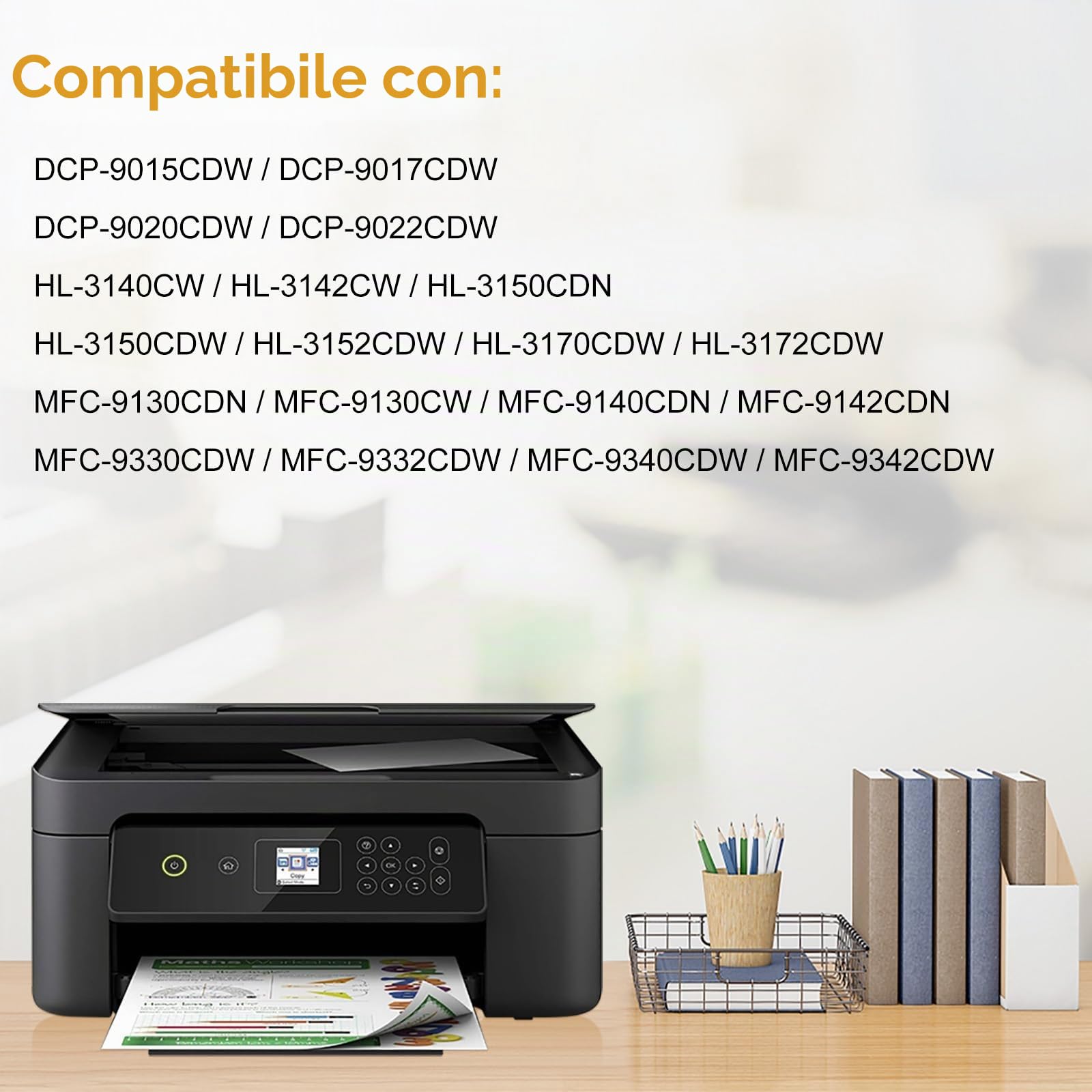 LeciRoba DR-241CL per Brother DR241CL DR-241 tamburo, per Brother DCP-9015CDW 9020CDW HL-3140CW 3142CW 3150CDN 3170CDW MFC-9130CDN 9330CDW 9340CDW (confezione da 4)