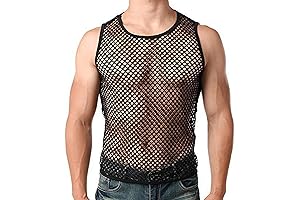 Evankin Men's Sexy Mesh Fishnet Tank Top: Enhance Your Wardrobe with a Hint of Seduction