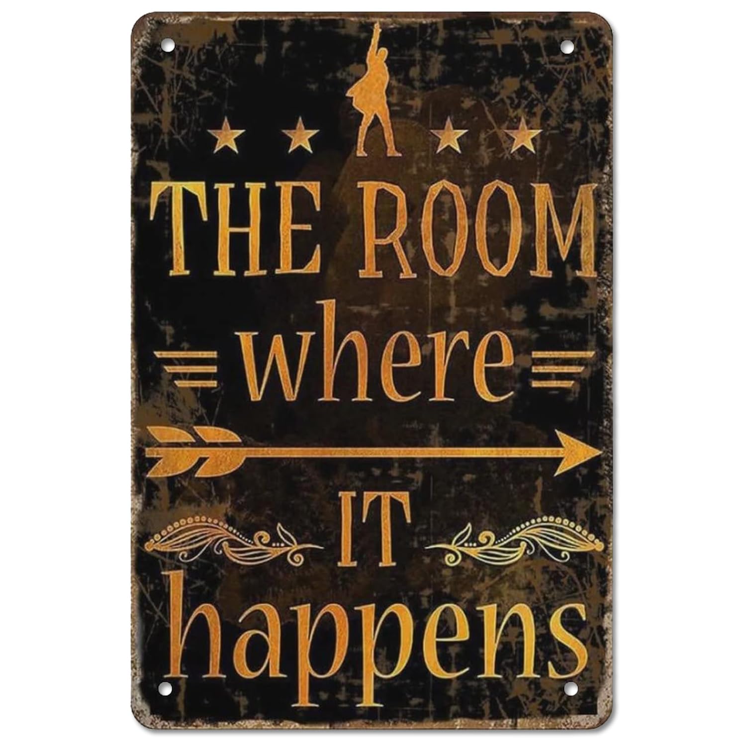 Hamilton Musical Metal Signs, Aluminum Alexander Hamilton Metal Sign for Wall Decoration, Vintage Tin Signs for Living Rooms, Bedrooms, Studies, Theaters, Bars.