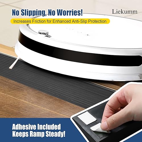 Miniatura 5 de LIEKUMM Rampa de umbral de goma sólida de 1 pulgada, capacidad de 1500 libras, rampa antideslizante para silla de ruedas de 35.4 pulgadas de ancho