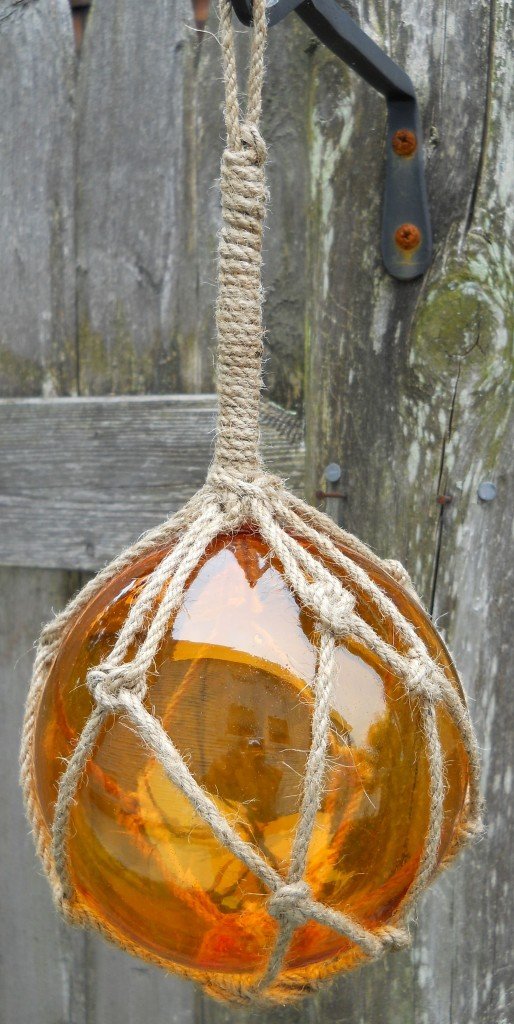 Hand Knotted Rope Buoy Fishing Net Float Nautical AMBER, Corks, Floats & Bobbers