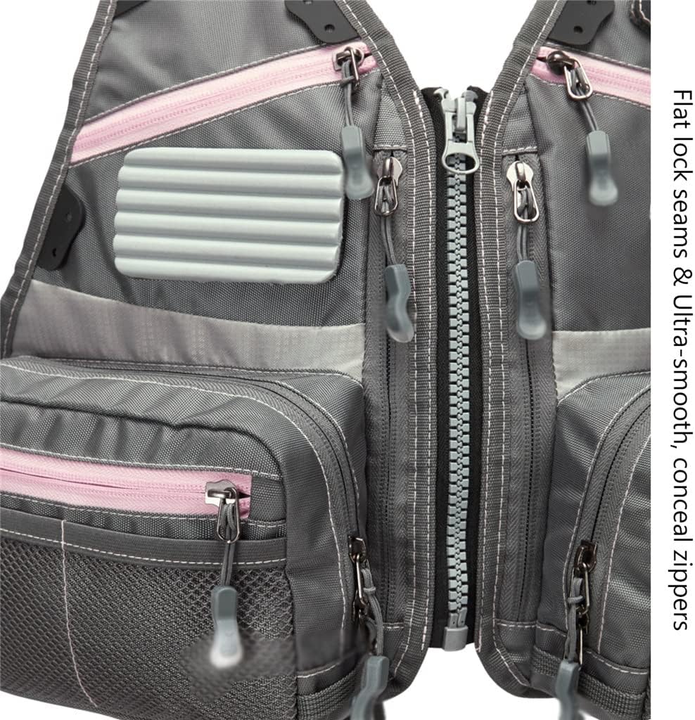 Fly Fishing Vest for Youths Kids Adjustable Size with Multiple Pockets Trout Bass Gear