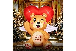 CAMULAND 4ft Inflatable Bear for Anniversary and Valentine's Day Outdoor Decorations
