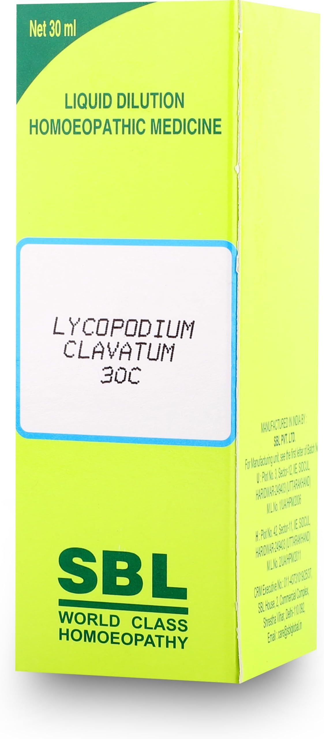 Lycopodium Clavatum 30C