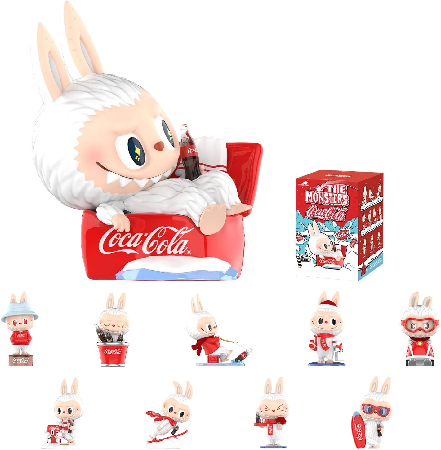 POP MART Monsters Coca-Cola Series Blind Box Figure Random Design Action Figure Collectors Toy Home Decoration Holiday Birthday Gift Single Box