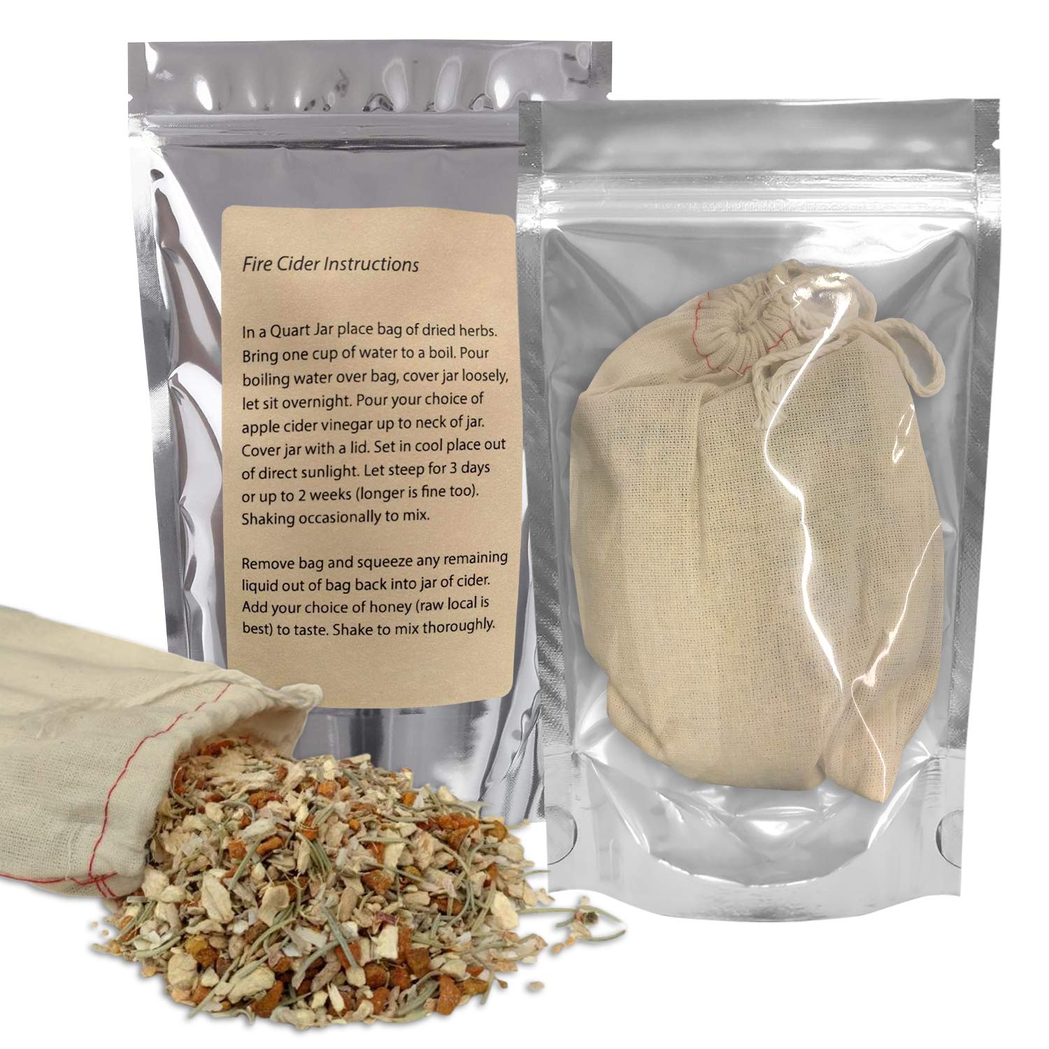 Live It Up! Party SuppliesFire Cider Tonic Kit - Brewing Bag With Herbs and Spices For DIY Home Remedy, Makes 32 Ounces