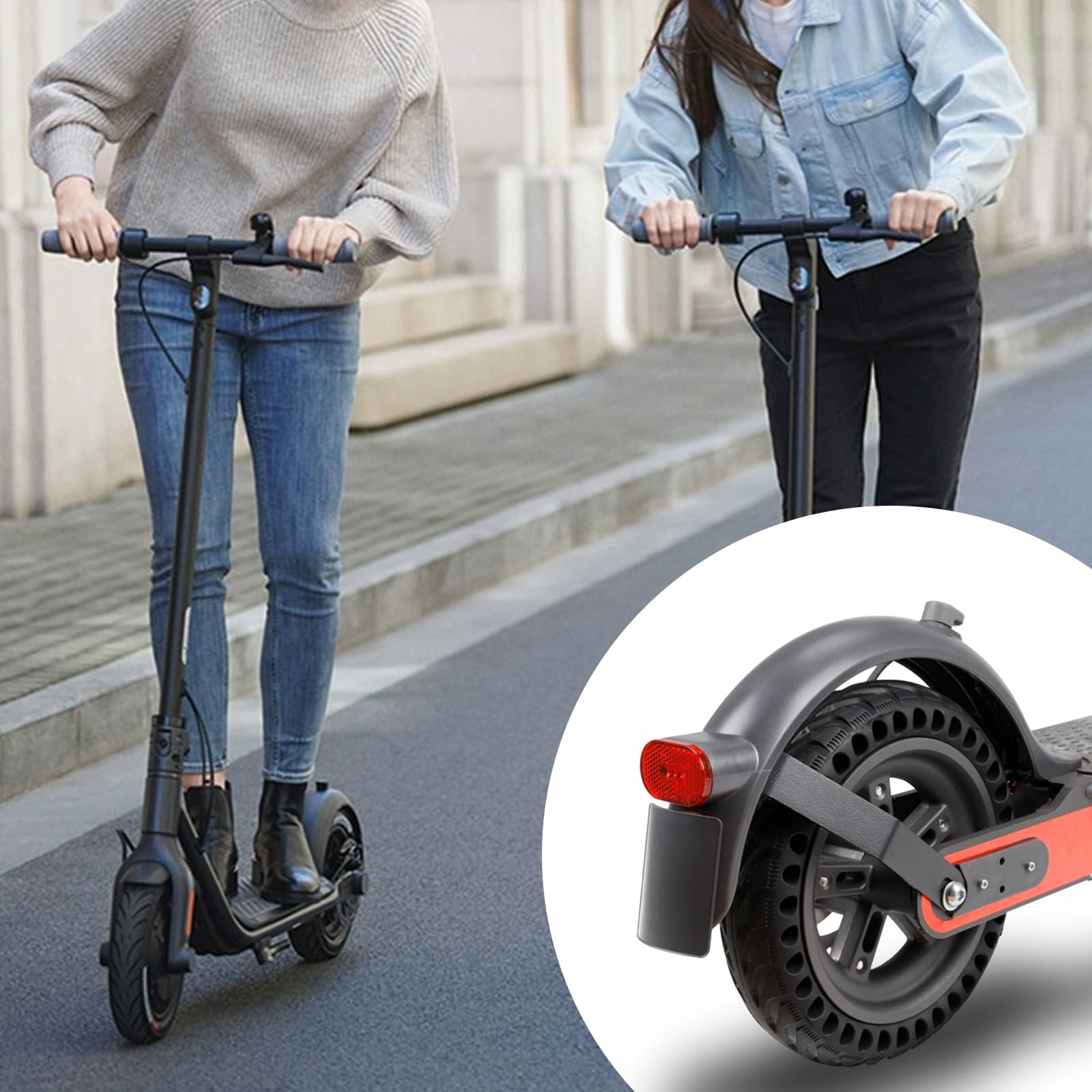 Guardabarros trasero para scooter eléctrico, guardabarros trasero para Xiaomi M365, Pro, Pro 2, 1S, guardabarros trasero para scooter eléctrico, guardabarros trasero con tornillos y tuercas