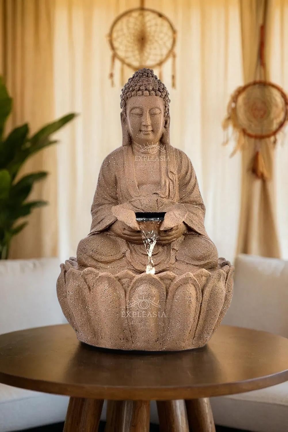 EXPLEASIA Divine 2ft Buddha Water Fountain - Indoor Home Décor, Big Size Waterfall Fountain - Image 6 thumbnail