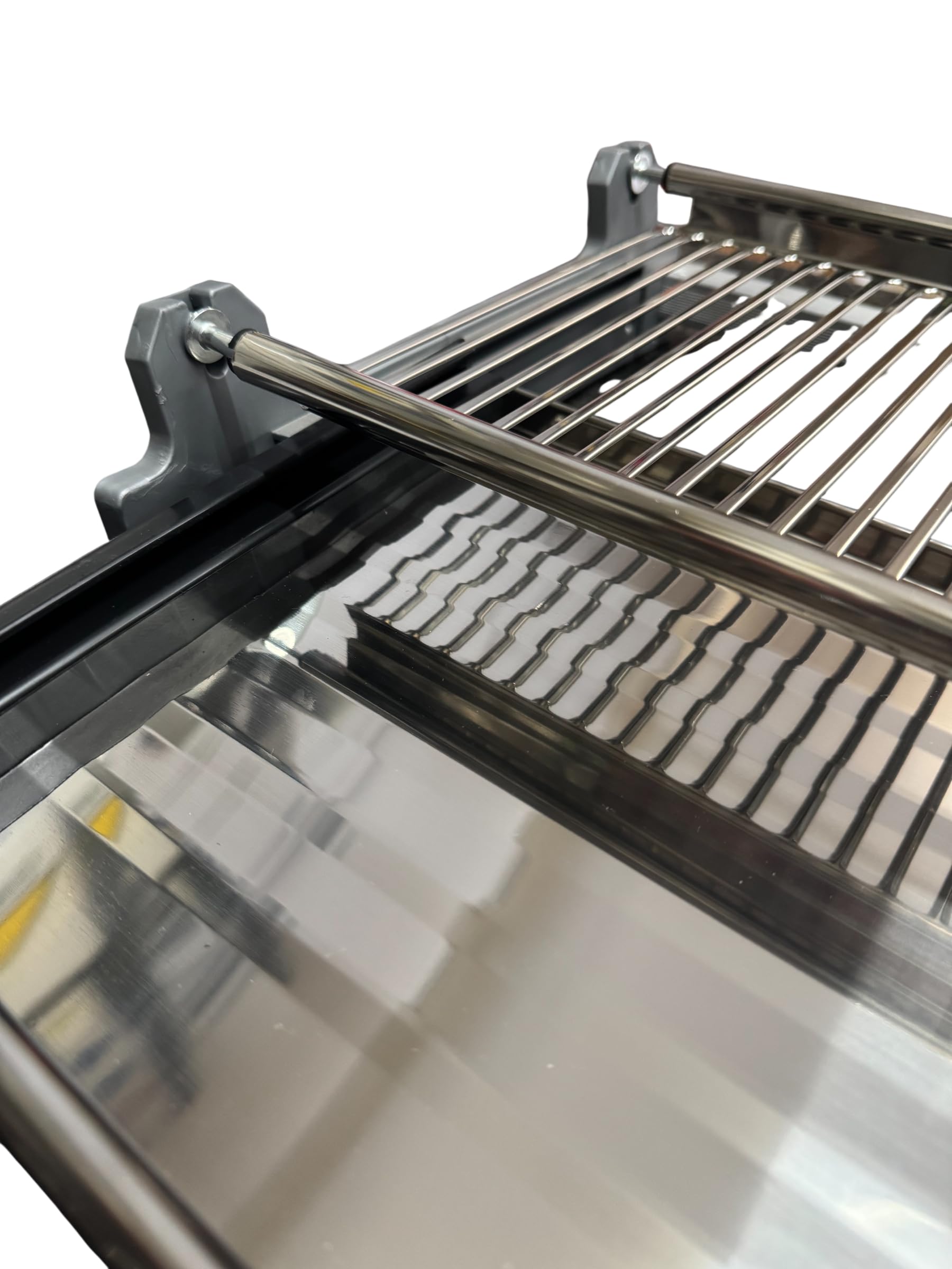 Scolapiatti Professionale in Acciaio INOX da Incasso per Mobile da 60 cm | Kit Completo con Telaio Regolabile, Vaschetta Raccogligocce, Doppia Griglia e Staffe (L 56 cm)