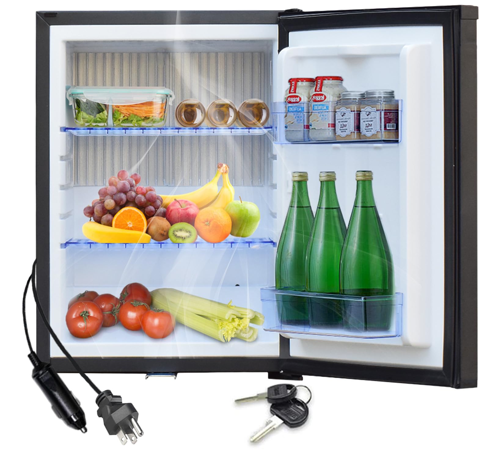 Smad FBM-DSX-40B2U-3 1.4 cu ft Compact Fridge Black