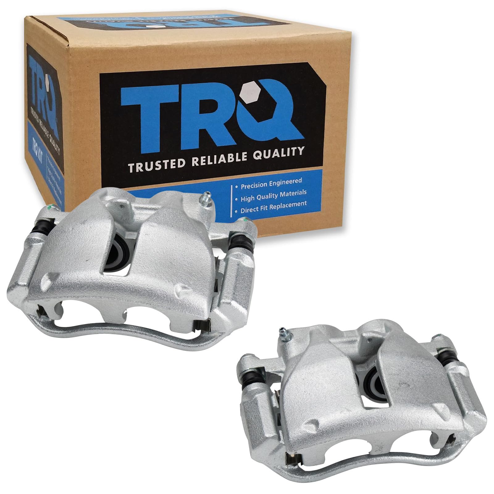 TRQ Rear Left and Right Brake Caliper Set Caliper Brackets Hardware