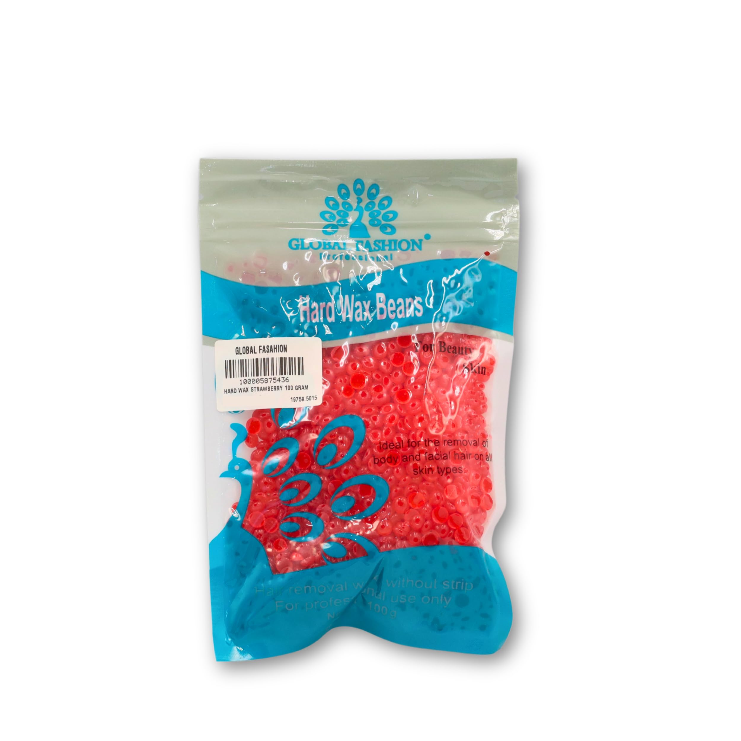 GLOBAL FASHION Professional Hair Removal Wax Beans, No Strip Use Only | (Strawberry Wax, 100g)