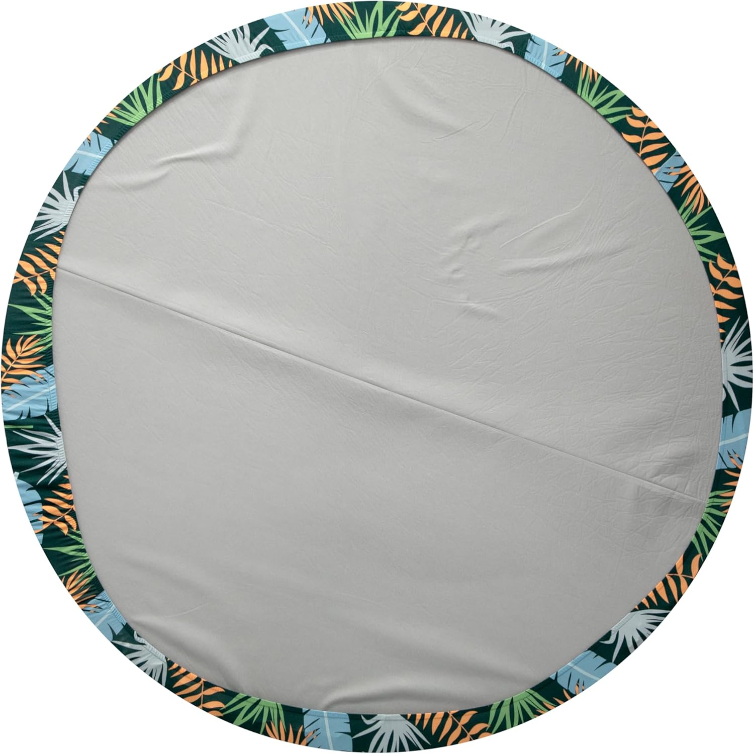 TOPCHANCES Outdoor Round Daybed Cushion Cover Replacement, 66-Inch Heavy-Duty Patio Cover Garden Furniture Cover Sun Bed Mattress Cover for Garden, Backyard, Lawn, Porch (ONLY 1PCS Cushion Cover)