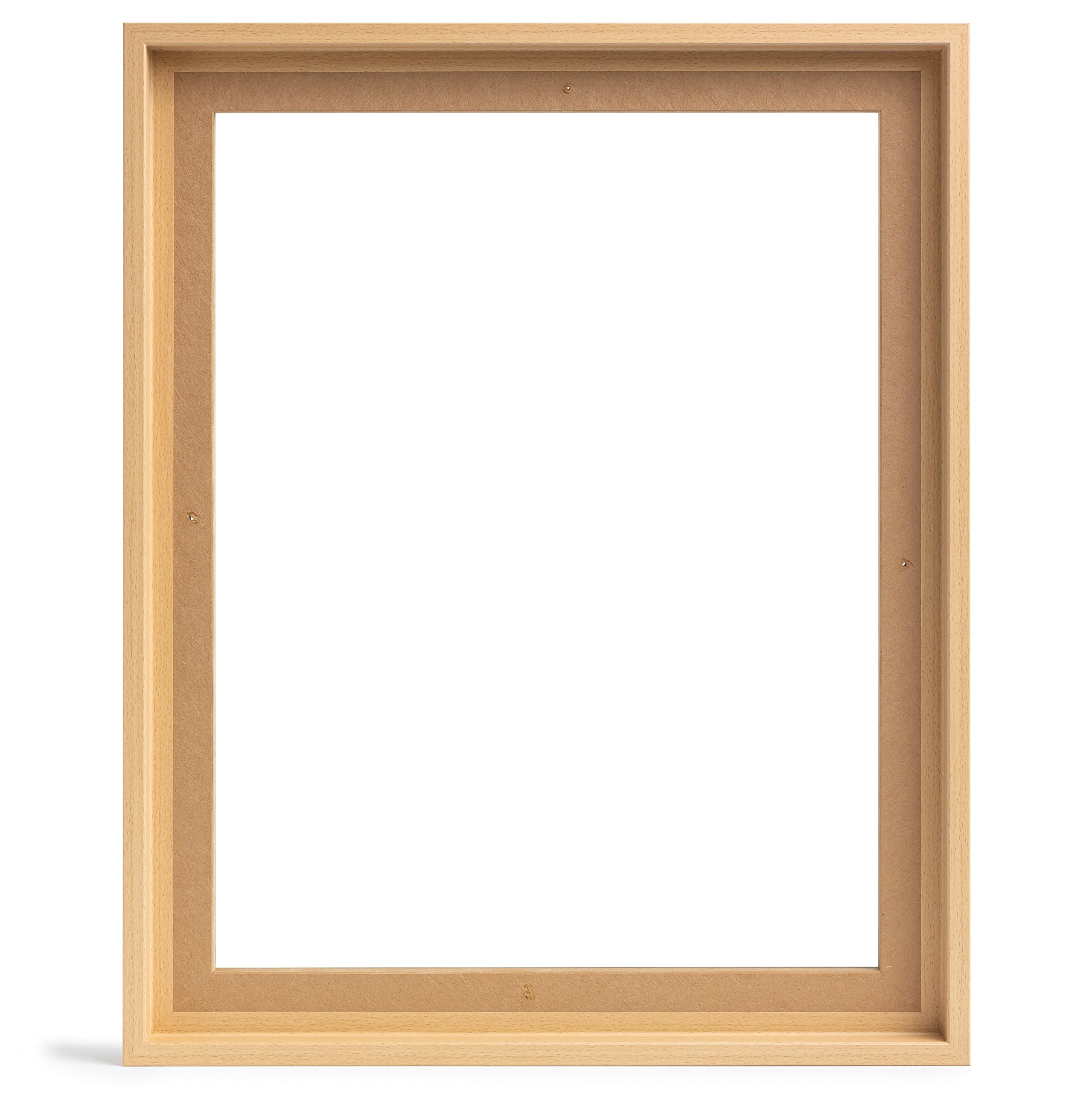 Ramka na zdjęcia pusta ramka na płótnie obrazy na blejtramie | format 70 x 90 cm o wyglądzie drewna bukowego