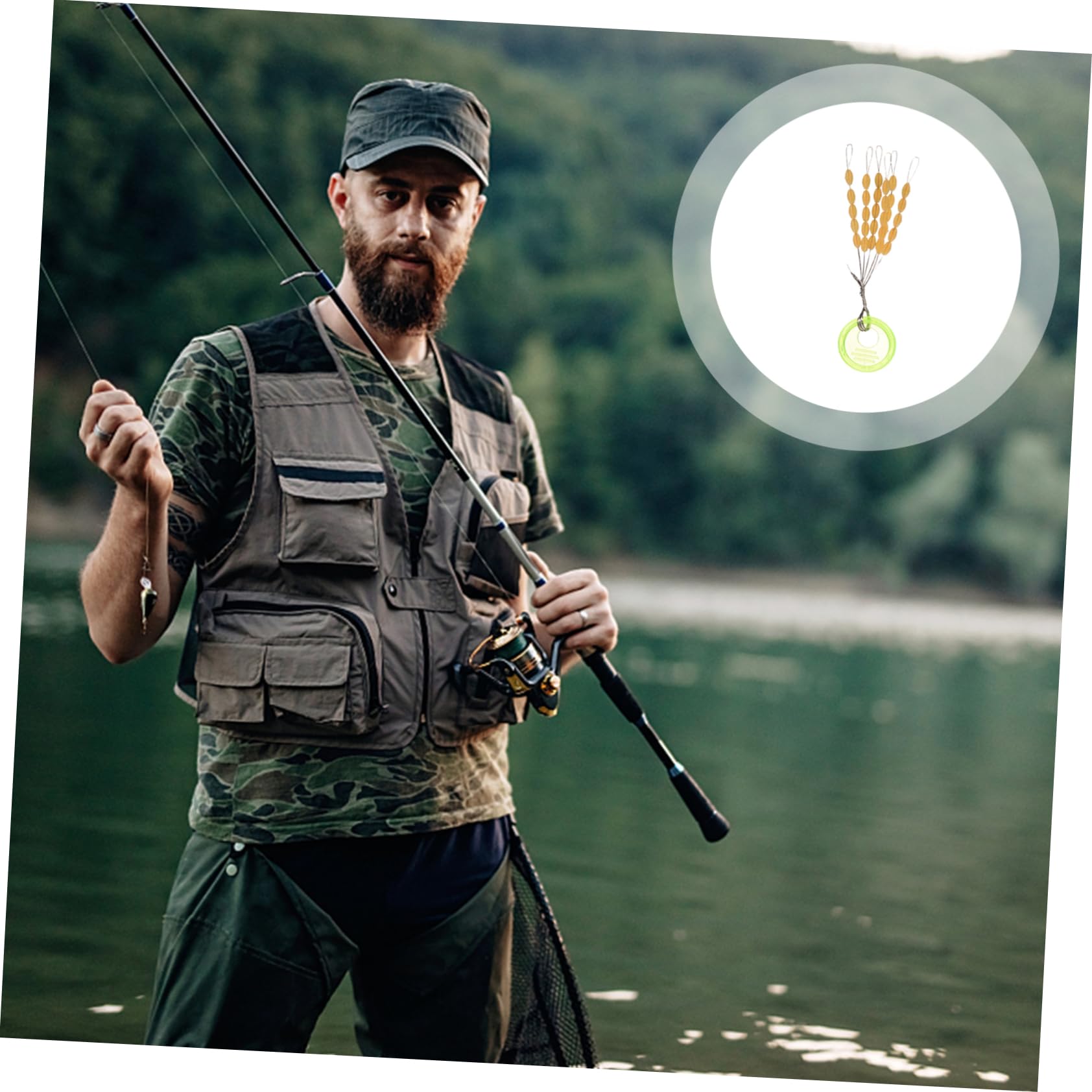 SUPVOX Lot De 5 Flotteurs De Pêche Petits Bouchons De Cordon pour Pêcheurs De Niveaux 60 Pièces X 5