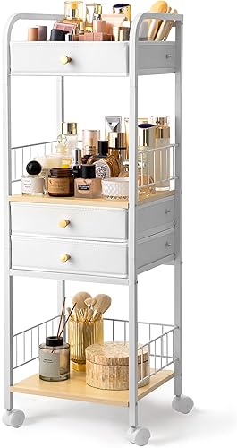 HBlife Organizador de maquillaje giratorio de gran capacidad de 360 grados, carrusel ajustable, organizador de perfume giratorio para el cuidado de