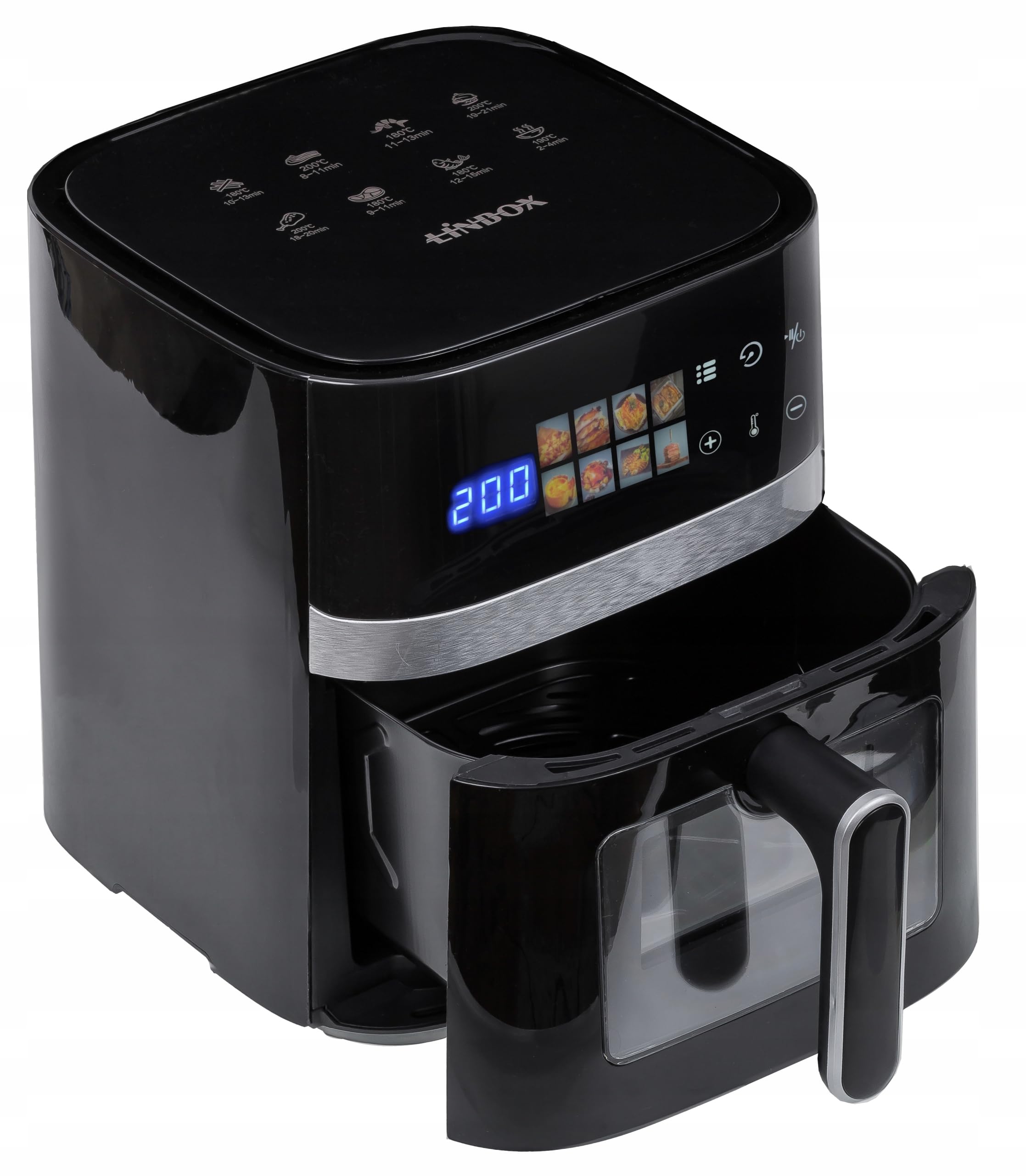 FRYTKOWNICA BEZTŁUSZCZOWA AIR FRYER LINBOX CZARNA