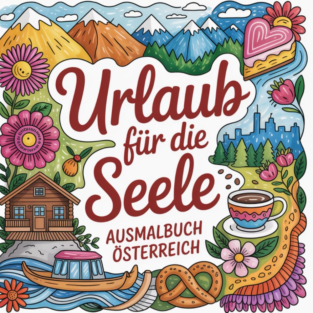 Urlaub für die Seele - Ausmalbuch Österreich: Meditatives Ausmalbuch für Erwachsene mit 50 Österreich-Motiven zur Entspannung, Achtsamkeit & ... für die Seele - Meditative Ausmalbücher)