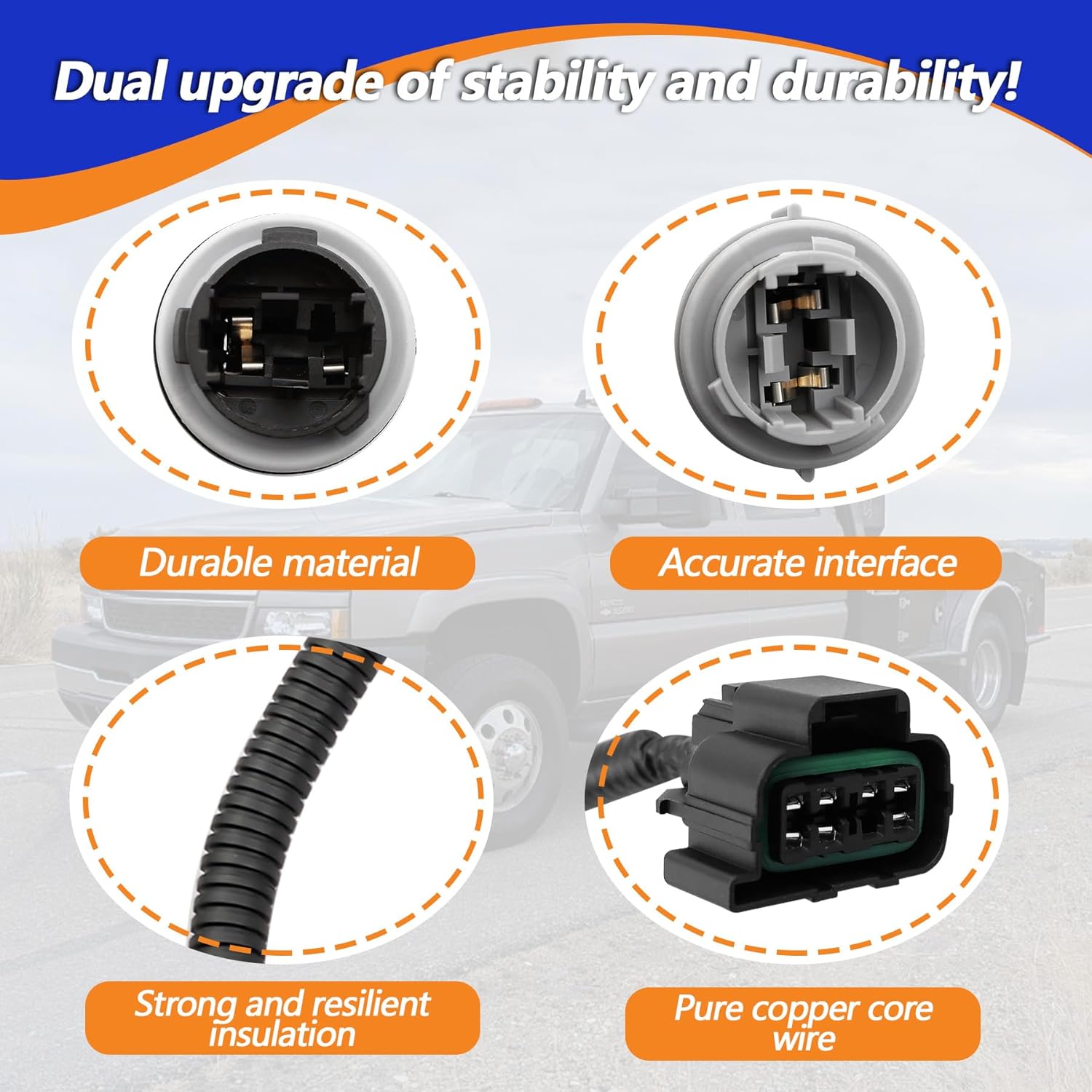 88986855 Rear Right Tail Light Wiring Harness Fit for Chevrolet Silverado 1500 2500 3500 for GMC Sierra 1500 1500 2500 3500 1999-2005 for Suburban 2000-2004 Replace 16526108