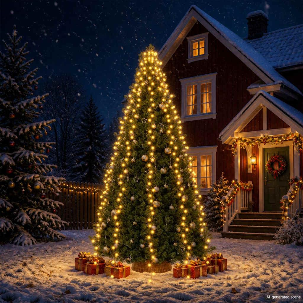 Rete luminosa per albero di Natale con 500 LED, 500 cm