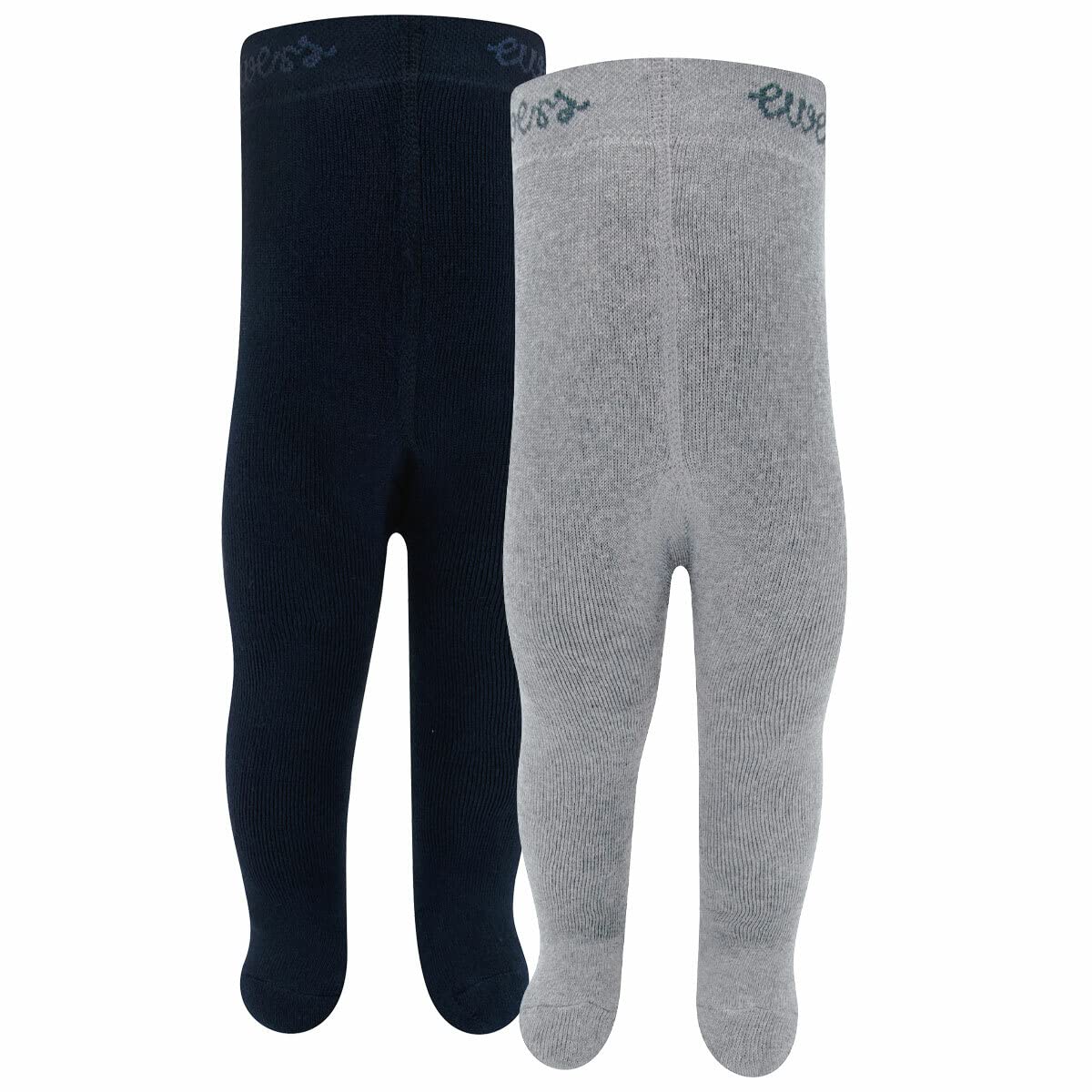 EWERS Pack of 2 Thermal Baby Tights / Children's Tights Plain 2 Cotton Tights with Plush Inner and Comfort Cuffs
