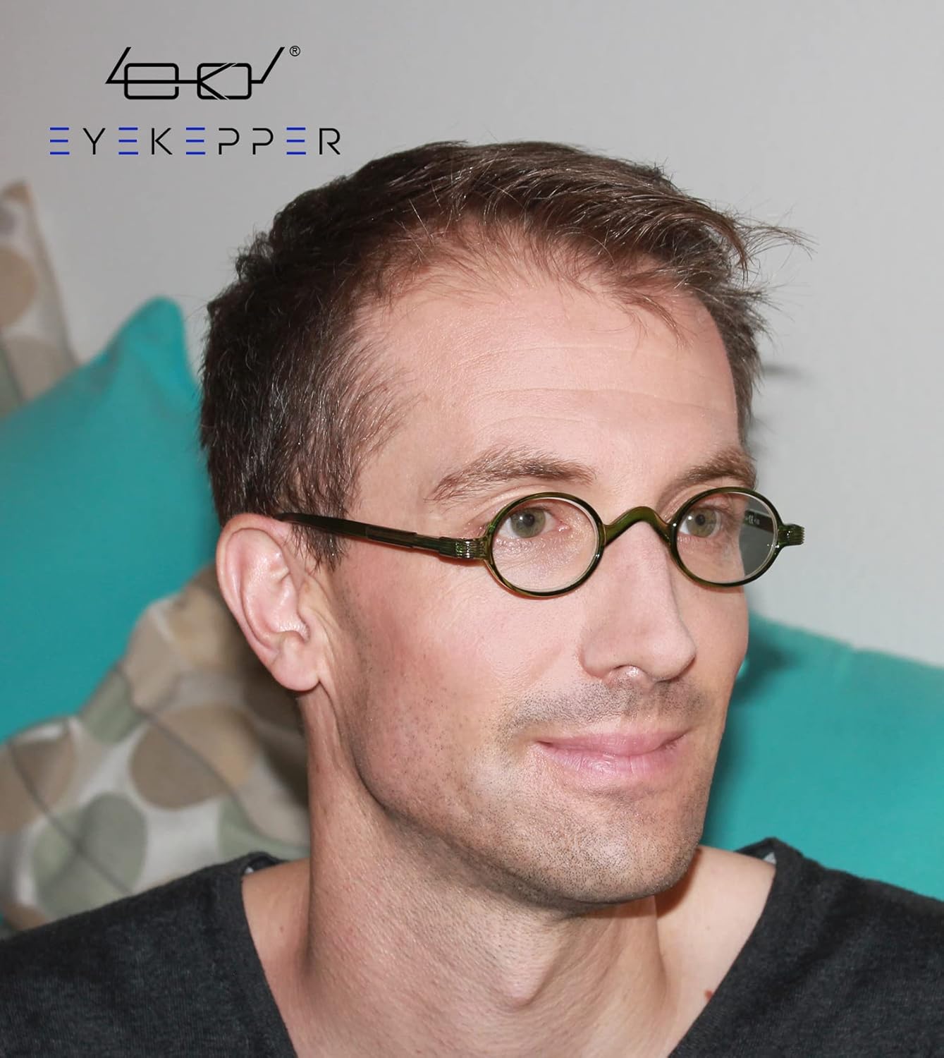 Eyekepper Oval Round Reading Glasses Women Men Small Vintage Reader Eyeglasses Mini with Spring Hinges - Image 2
