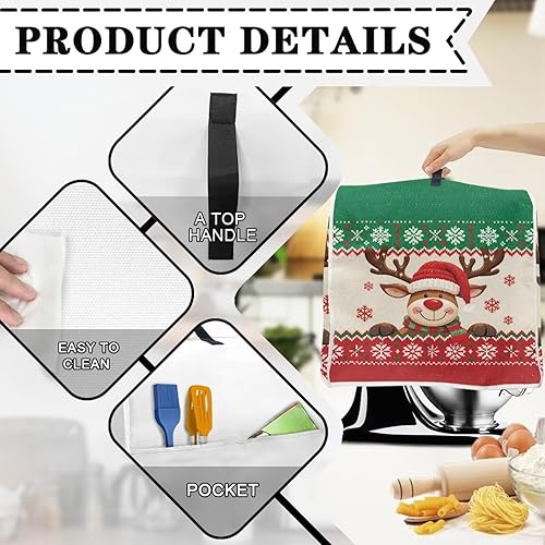 Vista 179 de Funda para batidora de Navidad para Kitchen Aid de 4.5 a 5 cuartos de galón, cubiertas antipolvo para electrodomésticos pequeños de hombre de Un