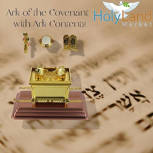 Vista 16 de Holy Land Market El Arca de la Alianza bañado en oro (extra grande, solo arca)