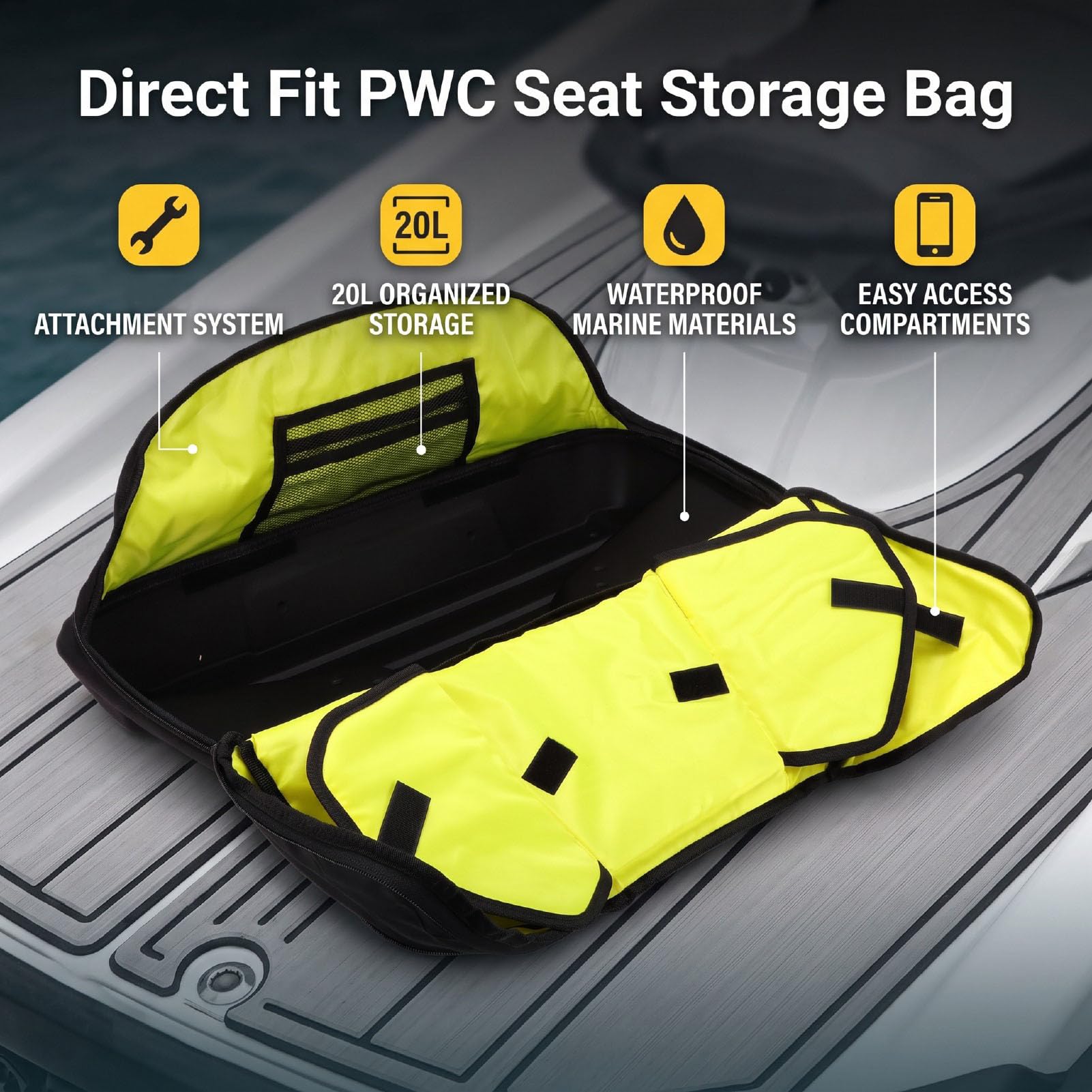 Torba do Przechowywania PWC, Wodoodporny Uchwyt LinQ na Tylne