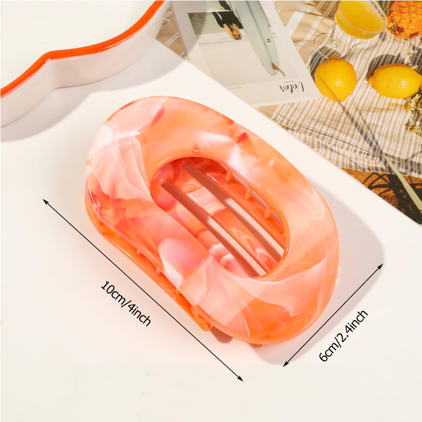 Kaizuca 4 Pcs Hair Claw Clips, Flat Hair Clips for Women Non-Slip Hair Clamps, Hair Styling Accessories for Everyday Use(B) - Image 2