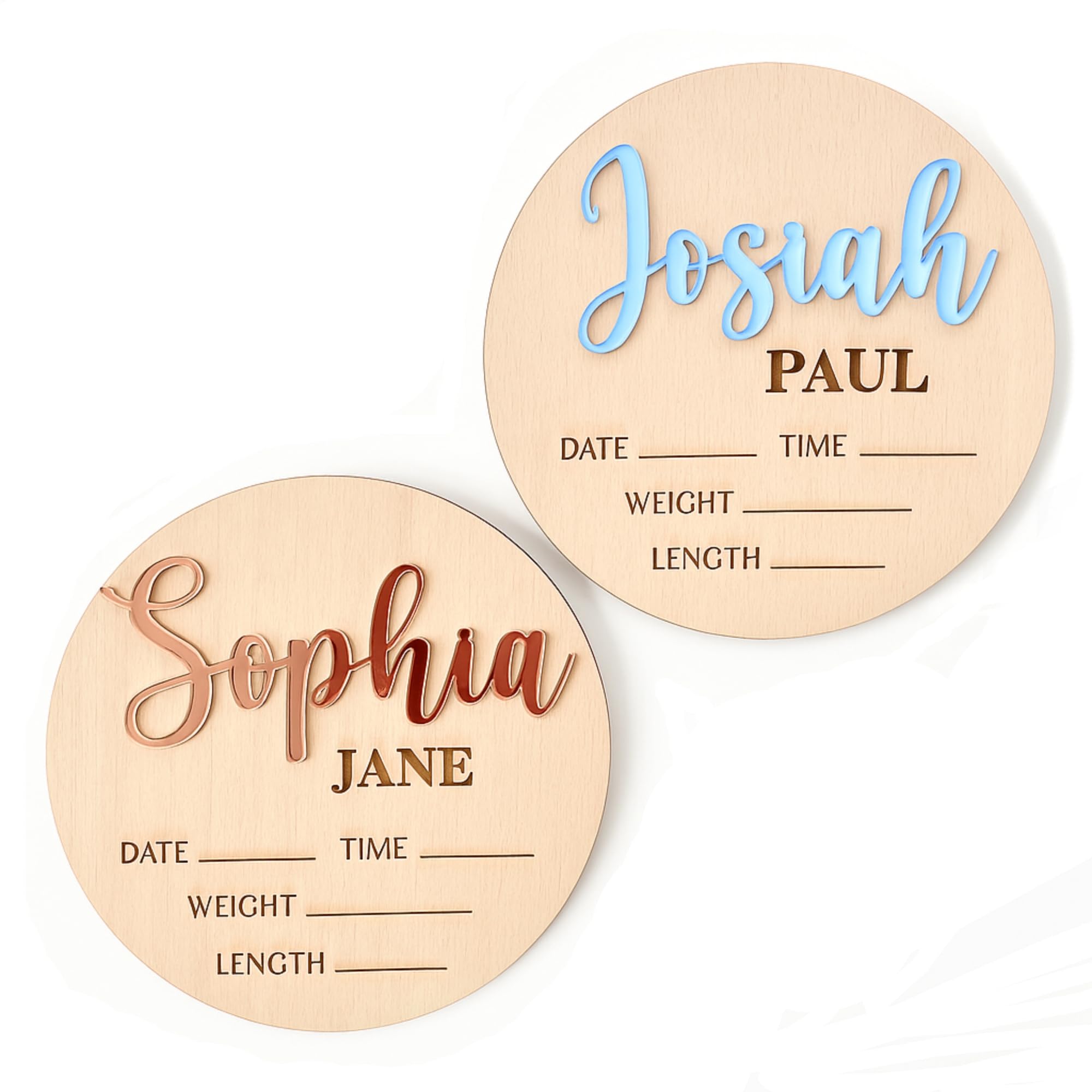 Baby Announcement Sign with Custom Name, Wood Birth Stats, Personalised Hospital Sign, Newborn Gift, Photography Props, Baby Shower Gift, Gender Reveal, Boy or Girl, Pregnancy Announcement (Design 2)