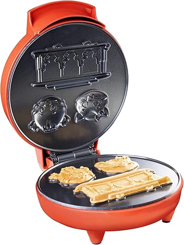 Miniatura 2 de Daniel Tiger Neighborhood Waffle Maker - Plancha eléctrica antiadherente para waffles. 3D Mini panqueques de gofres con forma de personaje, Daniel