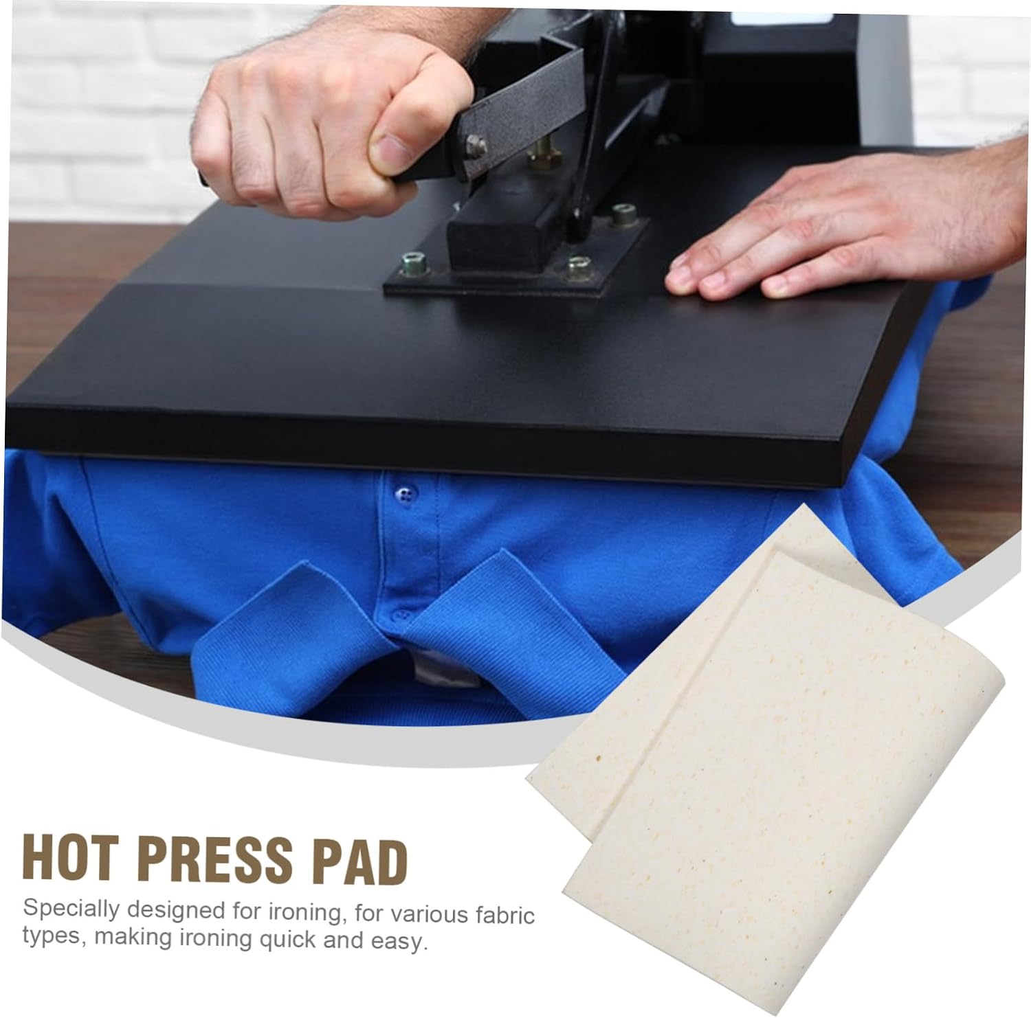 Generic Heat Transfer Sponge Pad Thermal Insulation Mat Protects Garments from Heat Damage Lightweight Cushion for Home Office Clothing Shops Versatile Use Durable Design