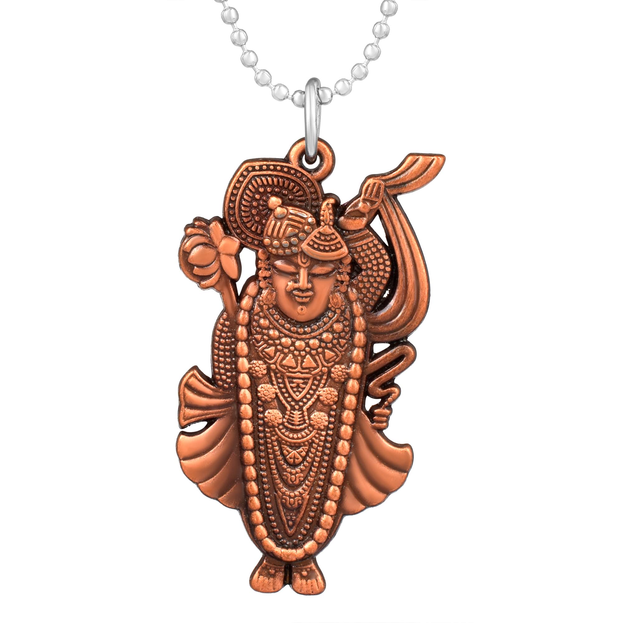 Memoir Pure Copper Full idol image Shrinathji Pendant Krishna Hindu Spiritual Chain necklace (PCAJ3022-COPPER) (B0BBVKL9BT) Amazon Price History, Amazon Price Tracker
