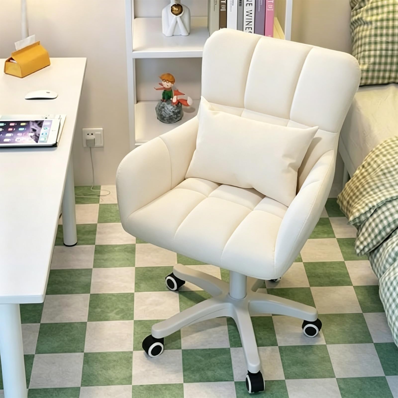 ホワイト　回転椅子　ビクターインテリア Amazon.co.jp: PQNLXLN オフィスチェア 勉強椅子 パソコンいす chair