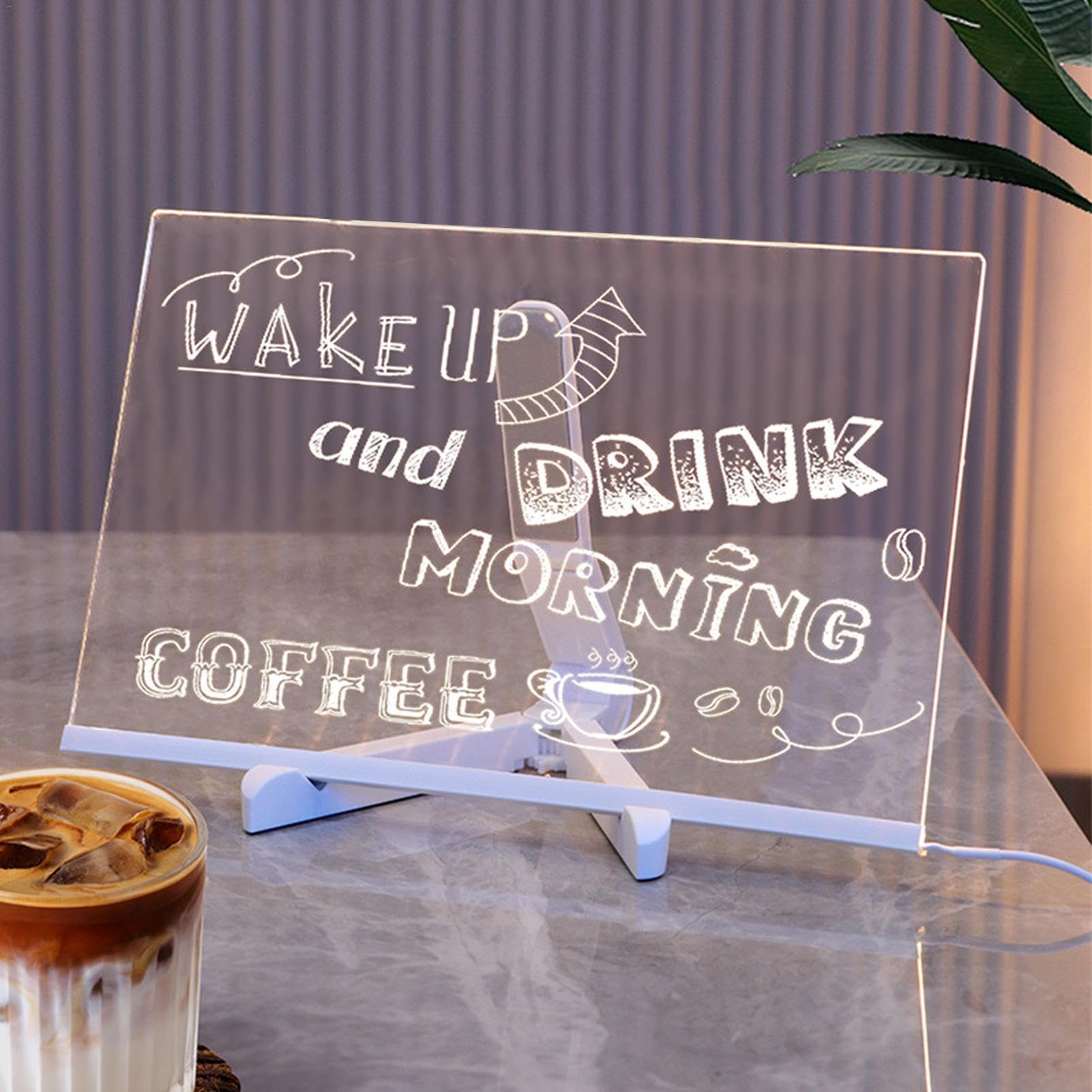 Amazon Led Note Board Gpaecead Led Acrylic Message Board,Light Up ...