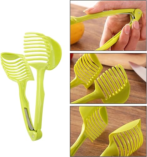 Miniatura 3 de Rebanador de limón para tomate, multiusos, pinzas redondas de frutas de cebollas, aguacates, huevos y otras verduras, herramientas de cocina para el