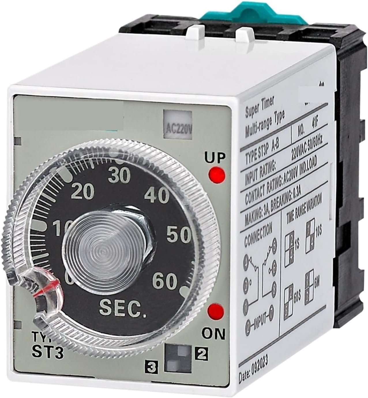 ST3P Relay AC/DC Power Supply 12VAC-DC, 24VAC-DC A-A 0.5sec. - 3min, A-B 1sec. 6min, A-C 30min(12VAC-DC,A-D 10sec. - 60min.)