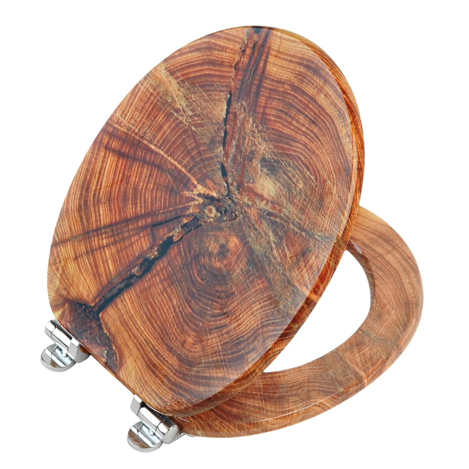 SINOBATH H264-S03 - Sedile WC con sistema di abbassamento automatico, interno in legno MDF