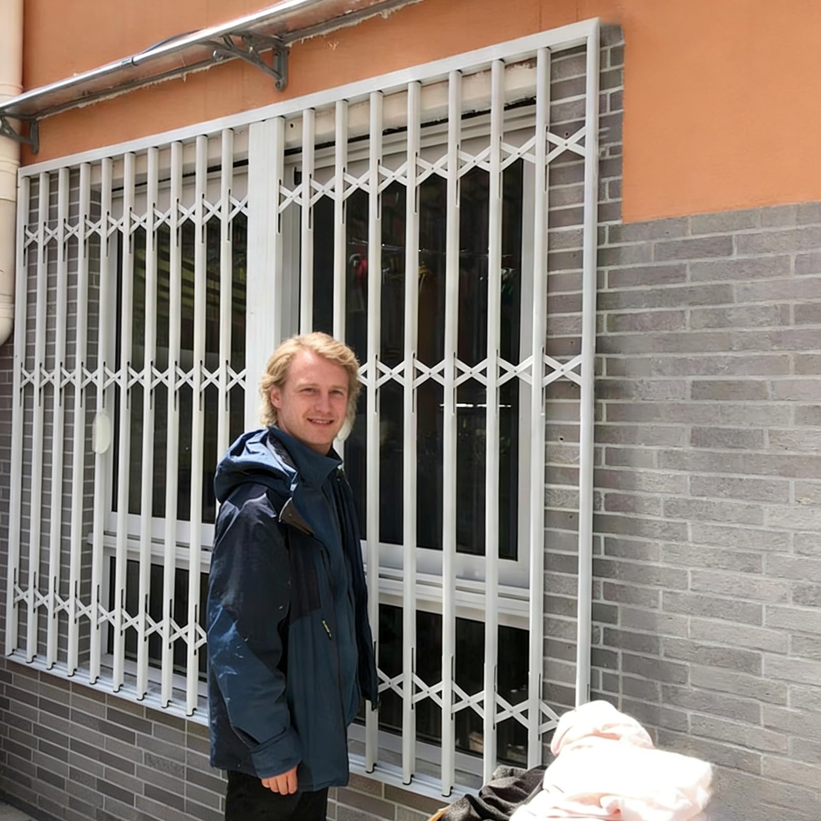 Barras de seguridad extensibles para ventanas correderas, pantalla antirrobo para uso en interiores y exteriores