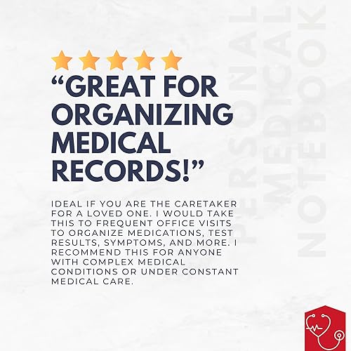 Miniatura 3 de Diario médico personal | Visitas a la oficina de registro, seguimiento de gastos médicos, afecciones crónicas y más | Bloc de notas A4 200 páginas