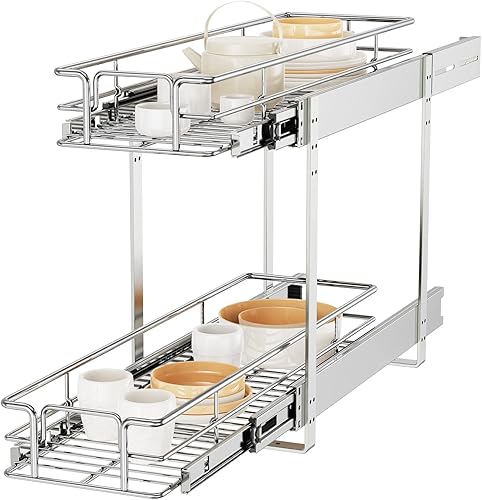 ROOMTEC Organizador individual extraíble de armario (4.5 pulgadas de ancho x 21.5 pulgadas de profundidad), organizador de especias de 2 niveles