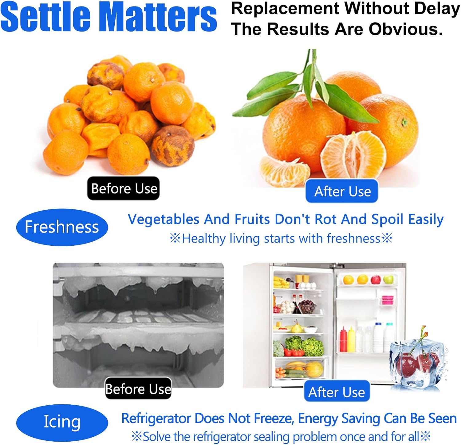 Premier 5304506126 Freezer Door Gasket, for Frigidaire Kenmore Refrigerator Door Gasket Parts Replacement. Replacement Parts: PS11766431 AP6031561 216522374 5304505528 4452754