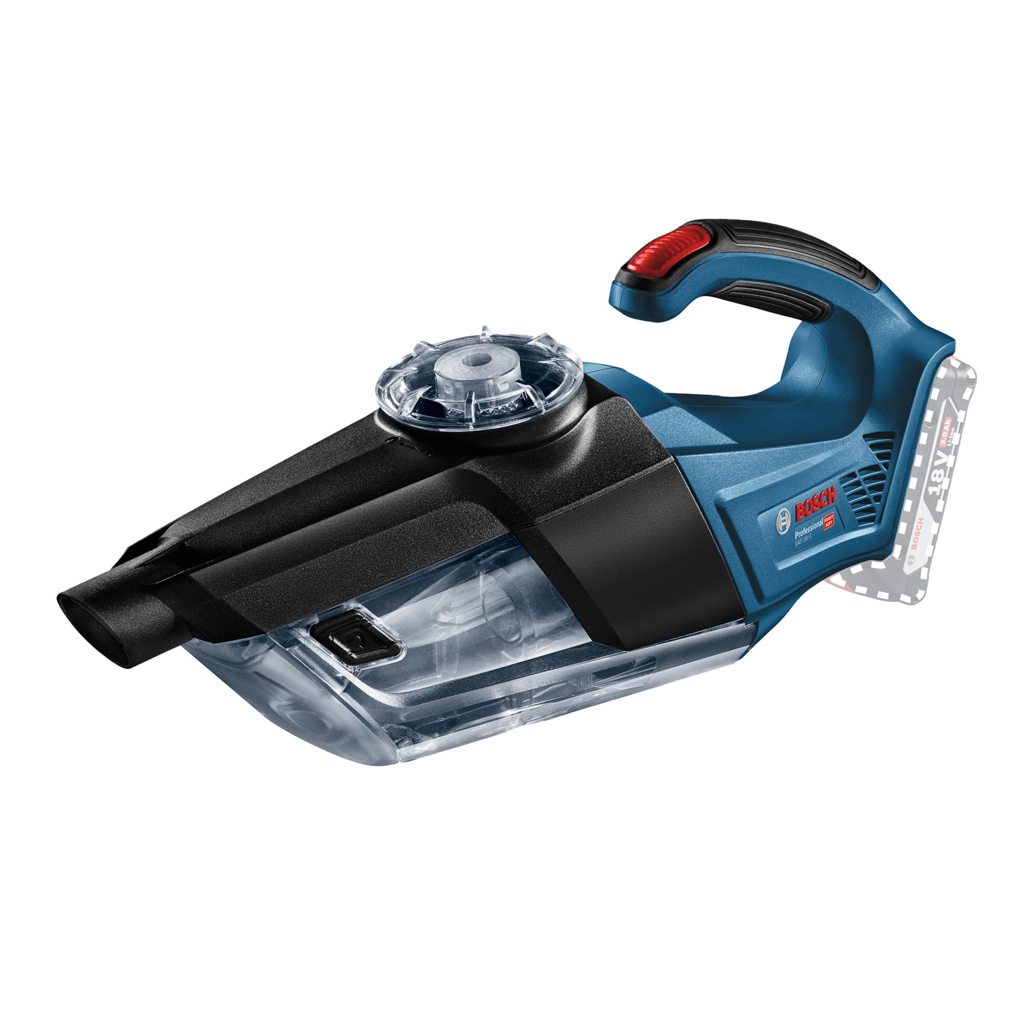 Bosch GAS 18V-1 Heavy Duty Cordless Vacuum Cleaner, 0.7 Litres, 60 mbar, 1.3 kg + Suction & Extension Tubes, Floor & 2 Nozzles, 1 Year Warranty (Solo Tool - 18V Batteries & Charger sold seperately)-image-21