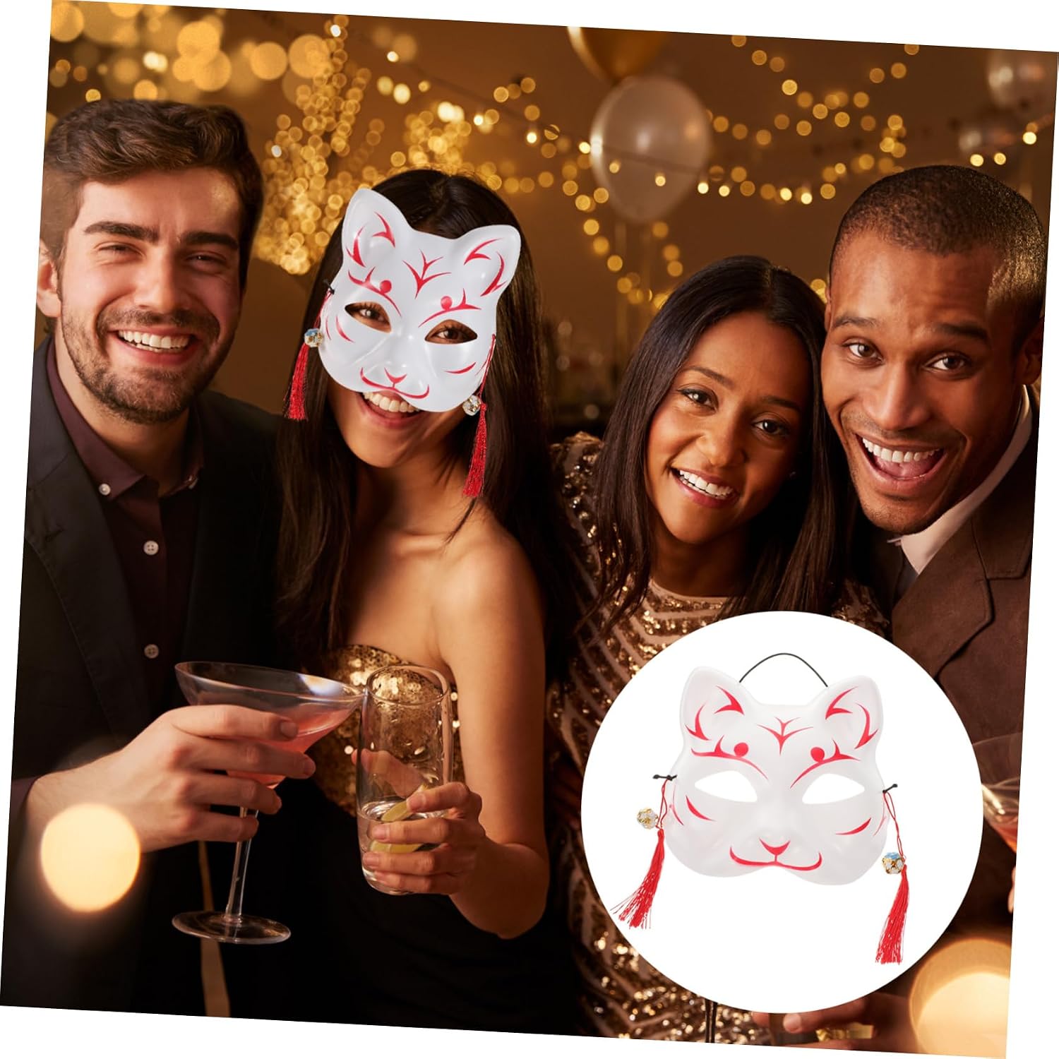 Anime Cat Party Mask Plastic Cosplay Props for Boys and Girls Fashion