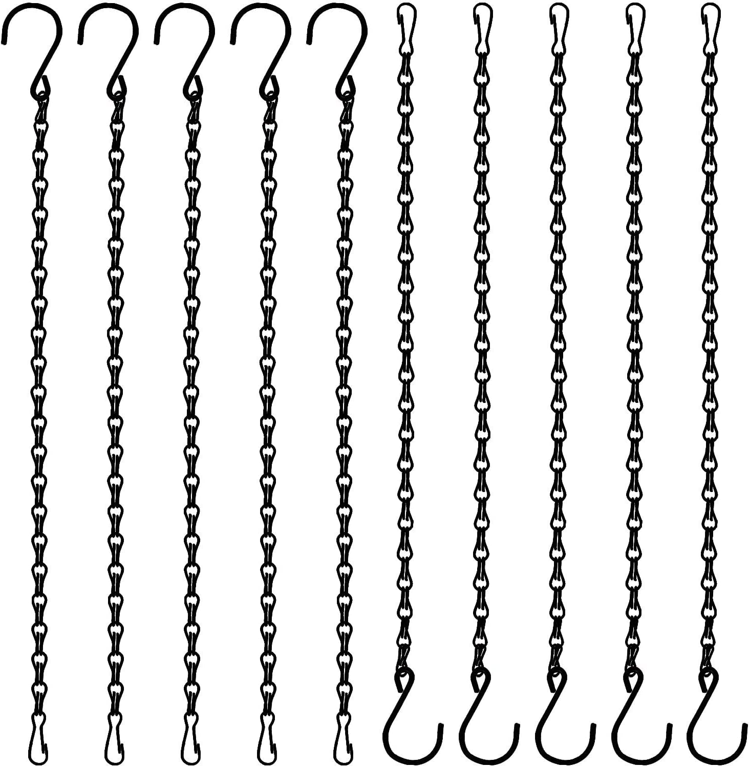 Tim Tim Agro Alloy Steel 10 Pcs 20 Inch Hanging Chain For Bird Feeders,Garden Plant Hangers For Decorative Ornaments, Planters, Billboards, Lanterns, Wind Chimes, Outdoor/Indoor Use(Black) (B0C59JCB7M) Amazon Price History, Amazon Price Tracker
