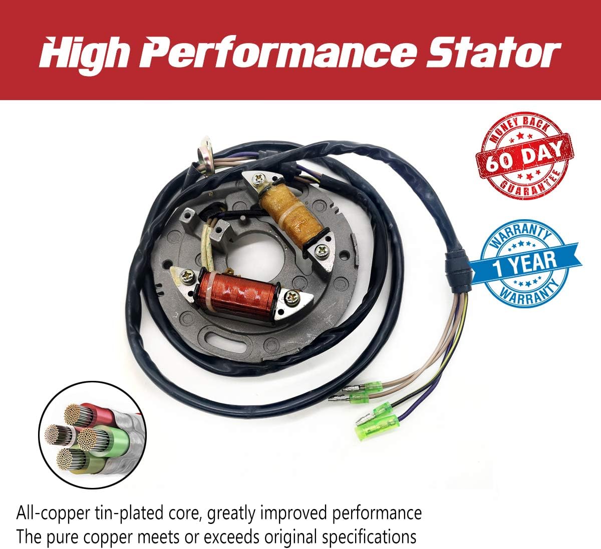 Stator For Kawasaki Jet-Ski 650 SX X2 SX TS 1986-1996 21003-3718 21003-3716,21003-3719,21003-3707,21003-3708,21003-3702,21003-3710 21003-3717